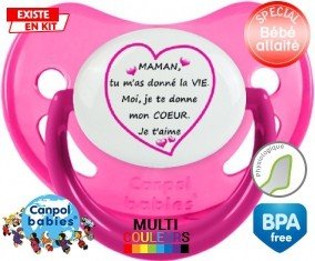 Je te donne mon coeur maman: Sucette Physiologique-su7.fr