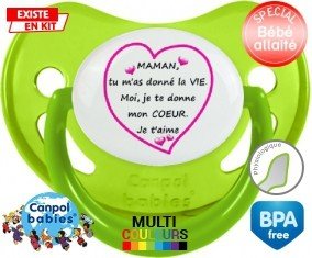 Je te donne mon coeur maman: Sucette Physiologique-su7.fr