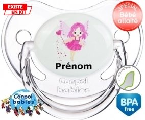 Fée rose (fille) + prénom: Sucette Physiologique-su7.fr