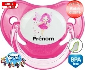 Fée rose (fille) + prénom: Sucette Physiologique-su7.fr