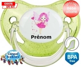 Fée rose (fille) + prénom: Sucette Physiologique-su7.fr