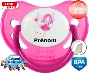 Fée rose (fille) + prénom: Sucette Physiologique-su7.fr