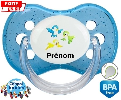 Oiseaux style1 + prénom: Sucette Cerise-su7.fr