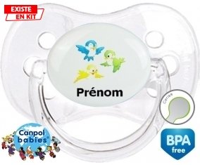 Oiseaux style1 + prénom: Sucette Cerise-su7.fr