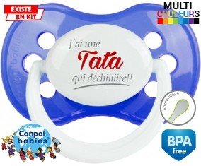 j'ai une tata qui déchire : Sucette Anatomique personnalisée