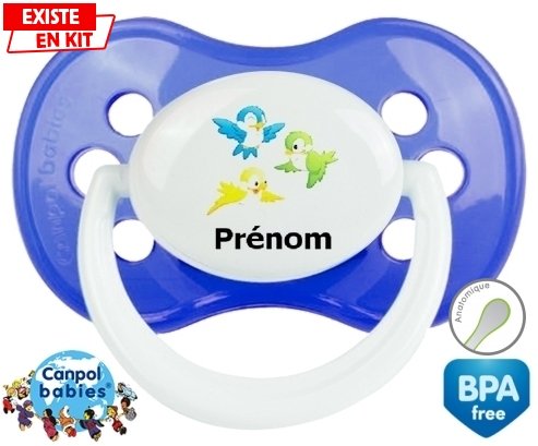 Oiseaux style1 + prénom: Sucette Anatomique-su7.fr