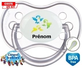 Oiseaux style1 + prénom: Sucette Anatomique-su7.fr