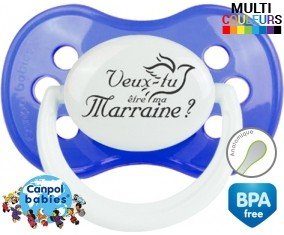 Veux-tu être ma marraine? Style1: Sucette Anatomique-su7.fr