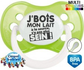 Je bois mon lait à la source style1: Sucette Anatomique-su7.fr