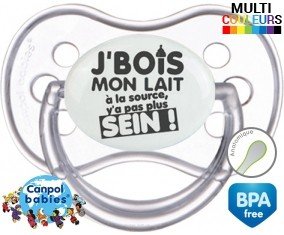 Je bois mon lait à la source style1: Sucette Anatomique-su7.fr