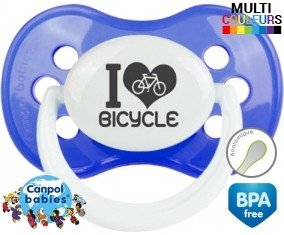 I love bicycle : Sucette Anatomique personnalisée