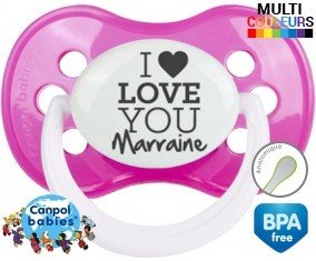 I love you marraine style1: Sucette Anatomique-su7.fr