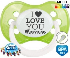 I love you marraine style1: Sucette Anatomique-su7.fr