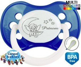 Lune étoiles + prénom: Sucette Anatomique-su7.fr