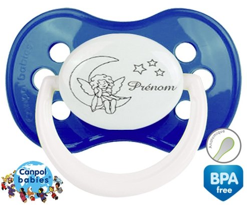 Lune étoiles + prénom: Sucette Anatomique-su7.fr