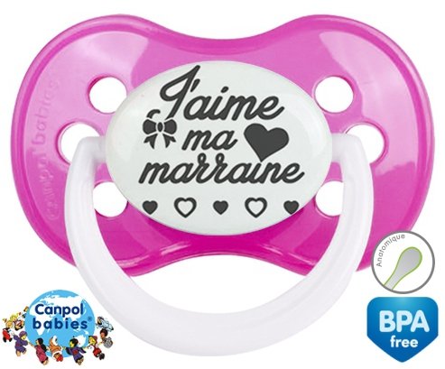 Originale j'aime ma marraine: Sucette Anatomique-su7.fr