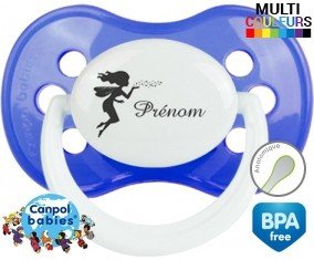 Tetine Fée style1 + prénom embout Anatomique personnalisée