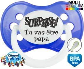 Surprise tu vas être papa : Tétine Anatomique personnalisée