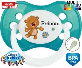 Ourson joyeux + prénom: Sucette Anatomique-su7.fr