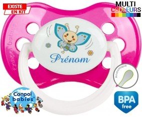 Papillon souriant (garçon) + prénom: Sucette Anatomique-su7.fr