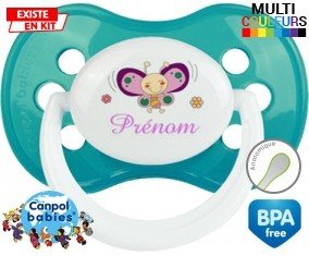 Papillon souriant (fille) + prénom: Sucette Anatomique-su7.fr