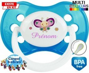 Papillon souriant (fille) + prénom: Sucette Anatomique-su7.fr