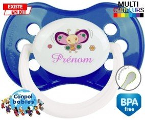 Papillon souriant (fille) + prénom: Sucette Anatomique-su7.fr