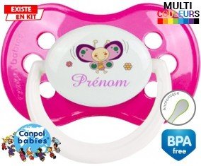 Papillon souriant (fille) + prénom: Sucette Anatomique-su7.fr