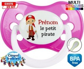 Petit pirate + prénom: Sucette Anatomique-su7.fr
