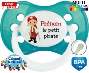 Petit pirate + prénom: Sucette Anatomique-su7.fr
