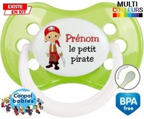 Petit pirate + prénom: Sucette Anatomique-su7.fr
