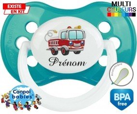 Camion pompier + prénom: Sucette Anatomique-su7.fr