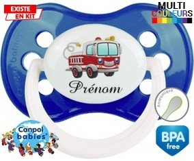 Camion pompier + prénom: Sucette Anatomique-su7.fr
