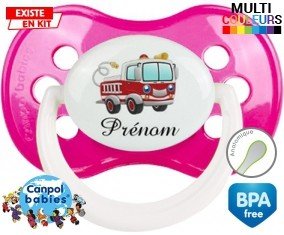 Camion pompier + prénom: Sucette Anatomique-su7.fr