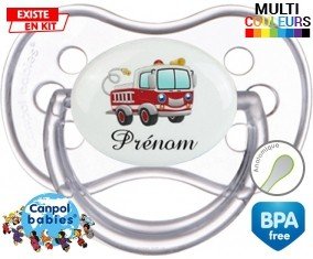 Camion pompier + prénom : Sucette Anatomique