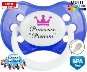 Princesse couronne + prénom: Sucette Anatomique-su7.fr