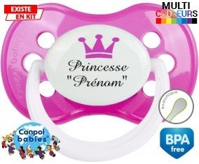 Princesse couronne + prénom: Sucette Anatomique-su7.fr