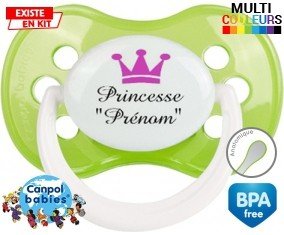 Princesse couronne + prénom: Sucette Anatomique-su7.fr