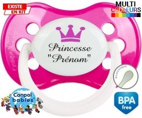 Princesse couronne + prénom: Sucette Anatomique-su7.fr