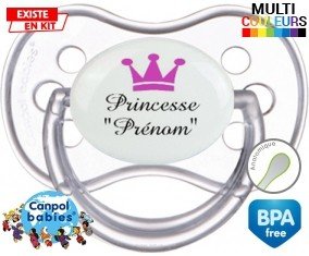 Princesse couronne + prénom: Sucette Anatomique-su7.fr