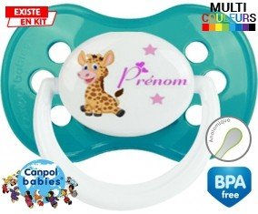 Girafe style1 + prénom: Sucette Anatomique-su7.fr