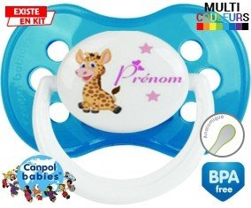 Girafe style1 + prénom : Sucette Anatomique