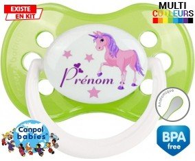 Licorne style1 + prénom: Sucette Anatomique-su7.fr