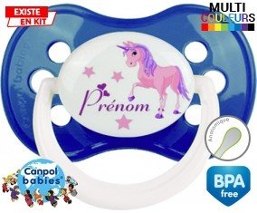 Licorne style1 + prénom: Sucette Anatomique-su7.fr