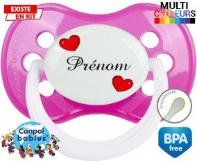 Cœurs Style2 + prénom: Sucette Anatomique-su7.fr