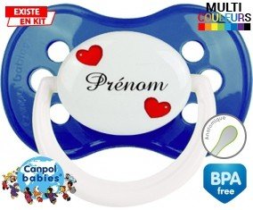 Cœurs Style2 + prénom: Sucette Anatomique-su7.fr