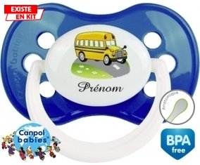 Bus jaune + prénom: Sucette Anatomique-su7.fr