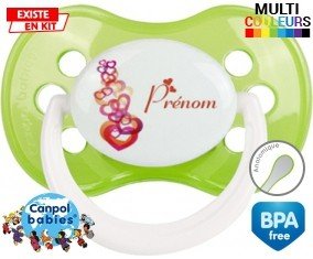Cœurs + prénom: Sucette Anatomique-su7.fr