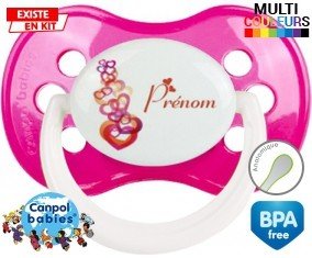 Cœurs + prénom: Sucette Anatomique-su7.fr