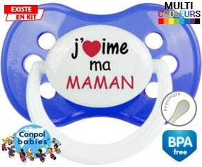 J'aime ma maman : Sucette Anatomique personnalisée